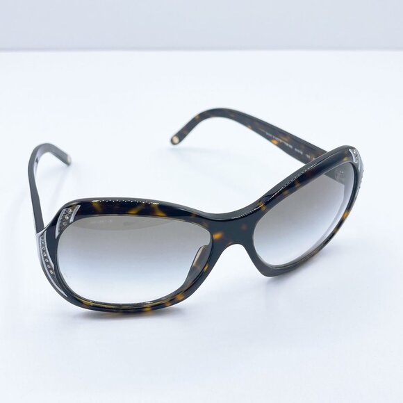Versace Women's Gradient Brown Tortoise Sunglasses 4183-BWith Rhinestone Case